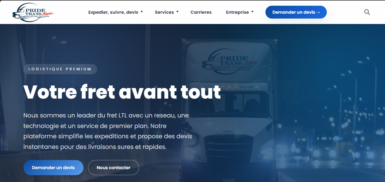 Pride Trans Transportation Web App